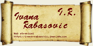 Ivana Rabasović vizit kartica